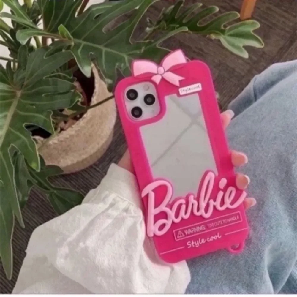 New Pink Barbie The movie Inspired Mirror Phone Case For iPhone Pro Max 13/14